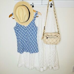 Lewit Peplum Striped Top